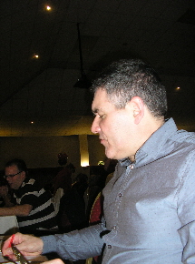 4.Mark deciding his next bet 4.Mark deciding his next bet